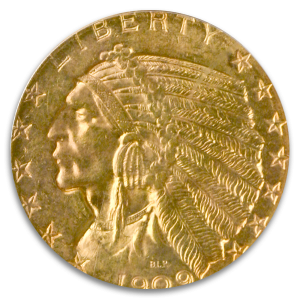 $5 Indian Certified MS62 (Dates/Types Vary)