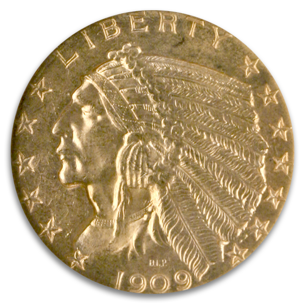 $5 Indian Certified MS63 (Dates/Types Vary)