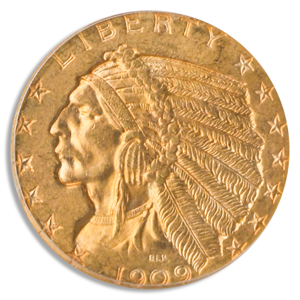 $5 Indian Certified MS64 (Dates/Types Vary)