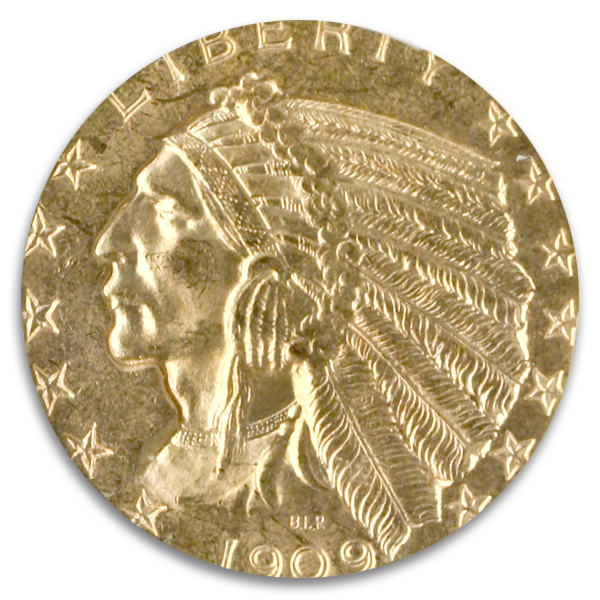 $5 Indian Certified MS64 CAC (Dates/Types Vary)