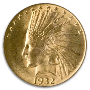 $10 Indian Certified MS63 (Dates/Types Vary)