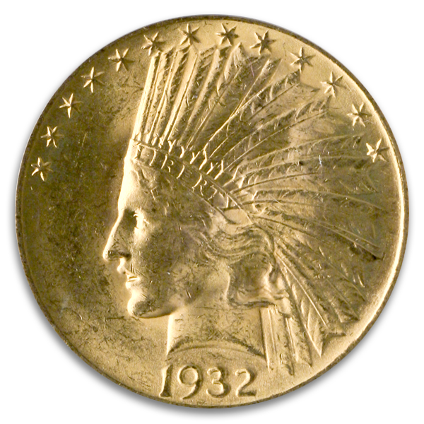 $10 Indian Certified MS63 (Dates/Types Vary)