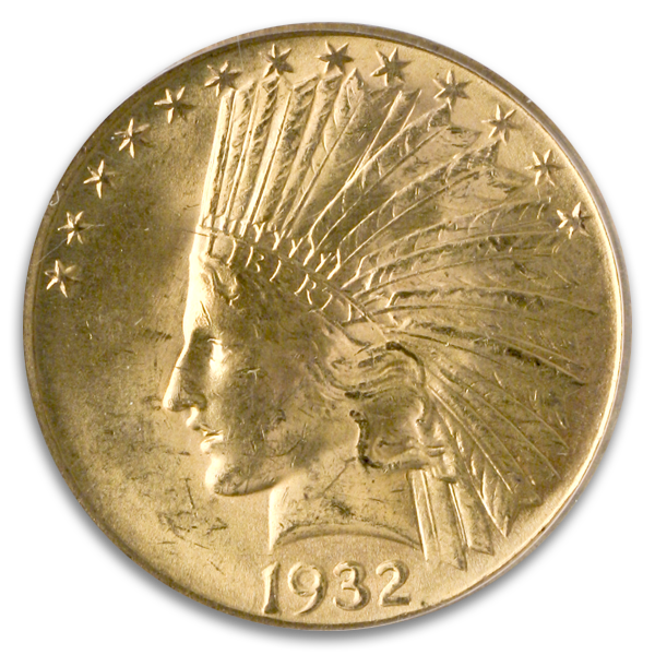 $10 Indian Certified MS64 CAC (Dates/Types Vary)