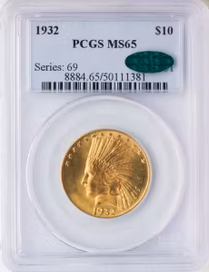 $10 Indian PCGS MS65 CAC