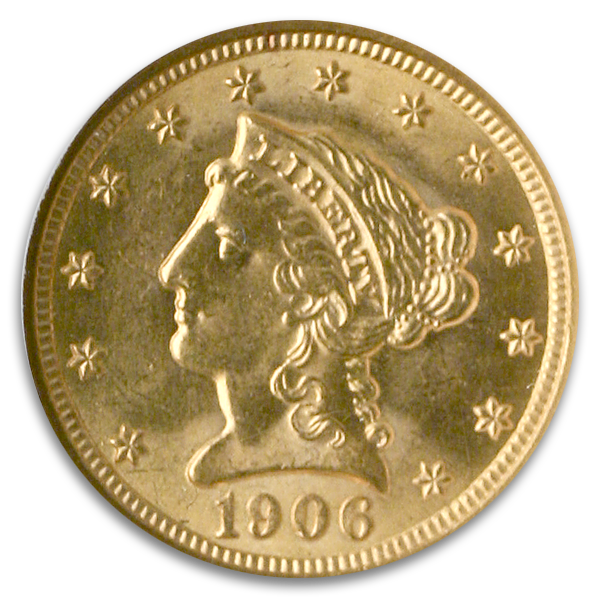 $2 1/2 Liberty Certified MS62 (Dates/Types Vary)