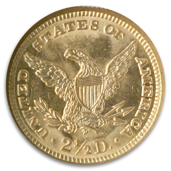 $2 1/2 Liberty Certified MS62 (Dates/Types Vary)