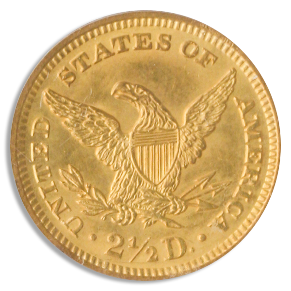 $2 1/2 Liberty Certified MS64 (Dates/Types Vary)