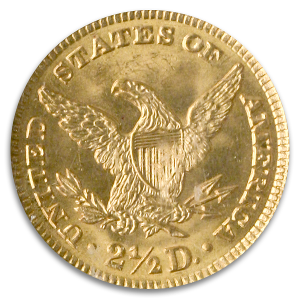 $2 1/2 Liberty Certified MS64 CAC (Dates/Types Vary)