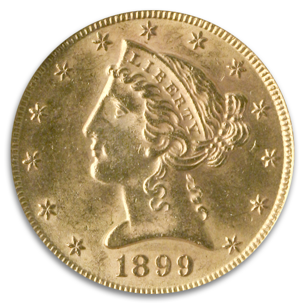 $5 Liberty Certified MS63 (Dates/Types Vary)