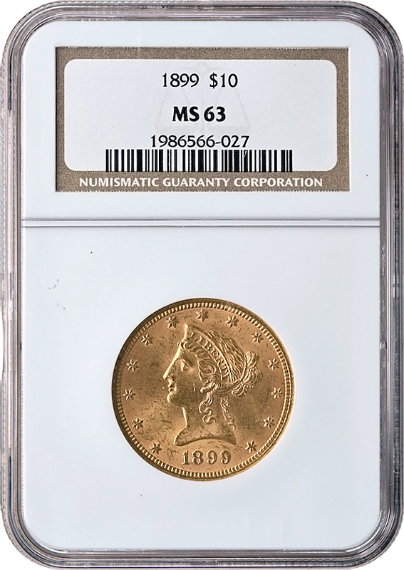 $10 Liberty Certified MS63 (Dates/Types Vary)