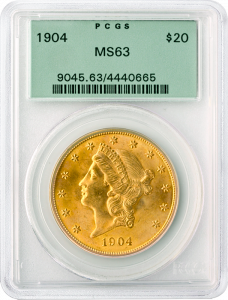 $20 Liberty Certified MS63 (Dates/Types Vary)