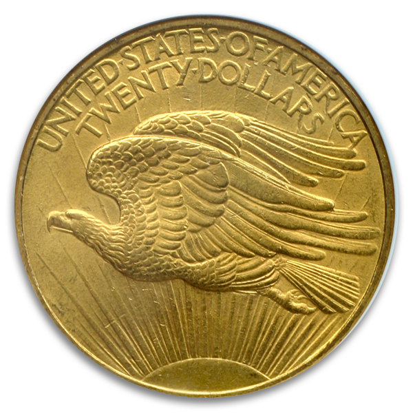 $20 Saint Gaudens No Motto Certified MS63 (Dates/Types Vary)