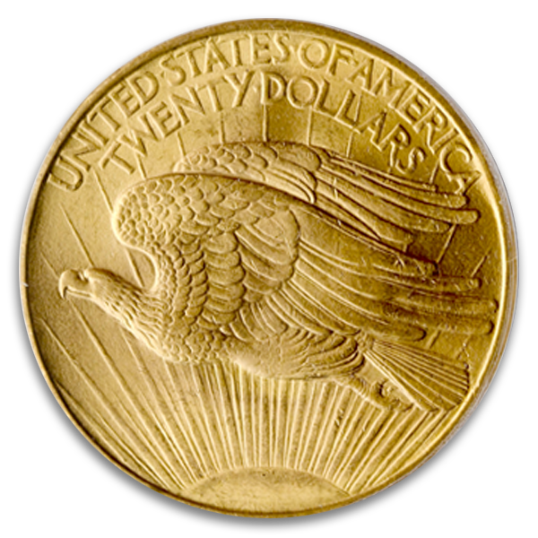 $20 Saint Gaudens No Motto Certified MS64 (Dates/Types Vary)