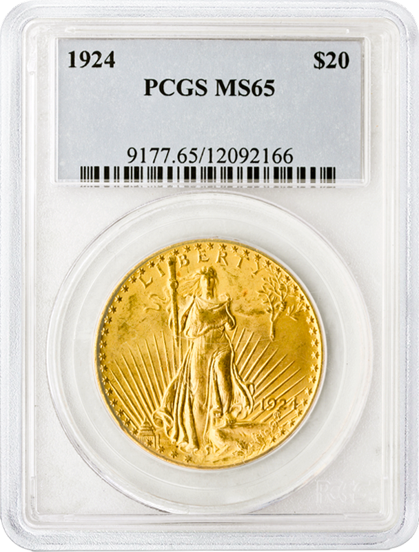 $20 Saint Gaudens Certified MS65 (Dates/Types Vary)