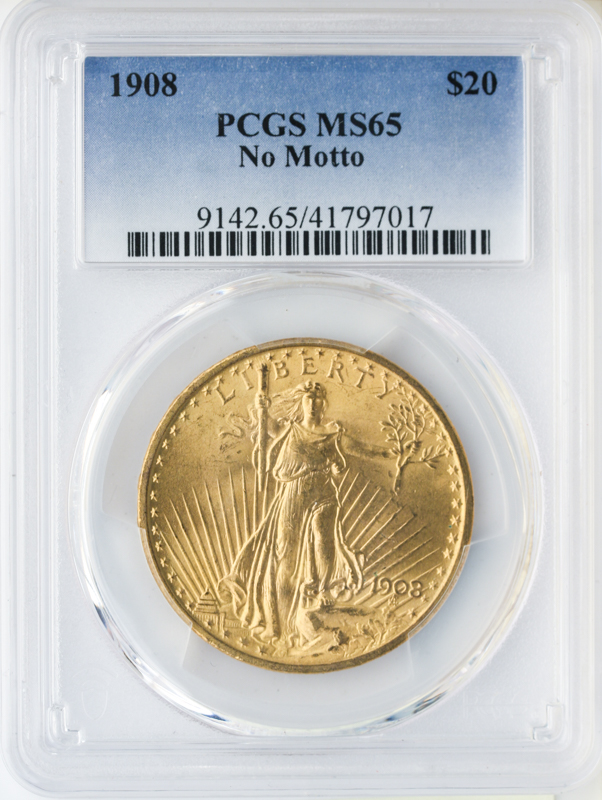 $20 Saint Gaudens N/M Certified MS65 (Dates/Types Vary)