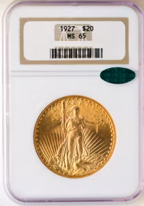 $20 Saint-Gaudens Double Eagle MS65 CAC (Dates Vary)
