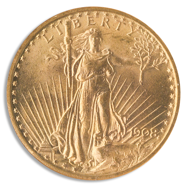 $20 Saint Gaudens Certified MS66 (Dates/Types Vary)