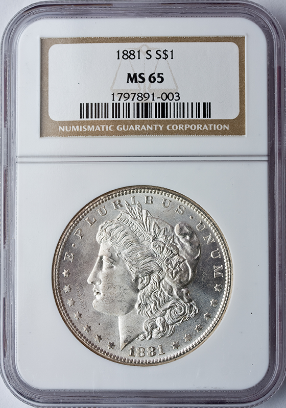 Morgan $1 Certified MS65 (Dates/Types Vary)