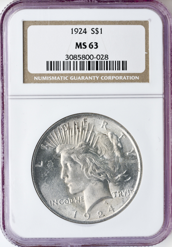 $1 Peace MS63 Certified (Dates/Types Vary)