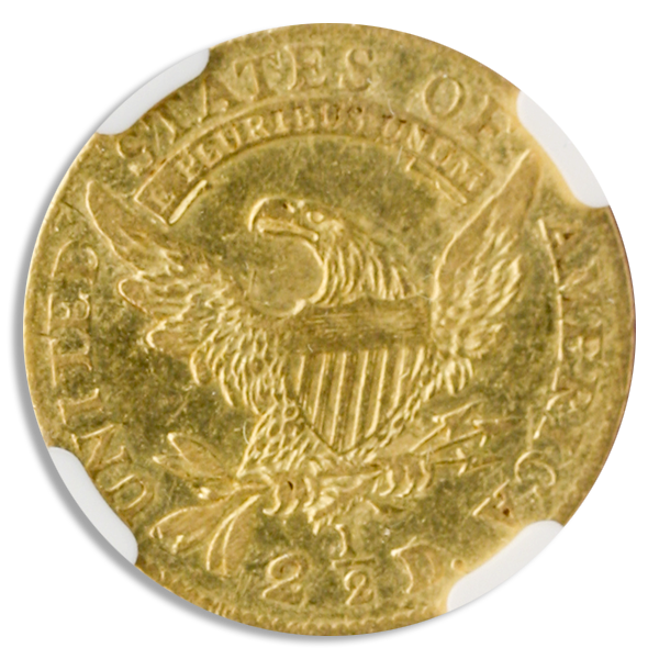 1808 $2.50 Capped Bust Left  NGC AU50