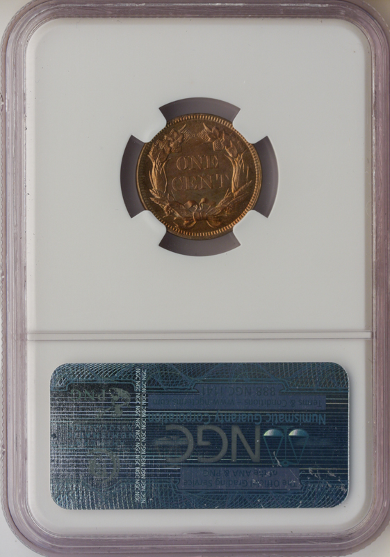 1857 Flying Eagle Cent Large Letters NGC MS65 CAC