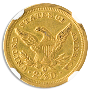 1846-O $2.50 Liberty NGC AU58 CAC