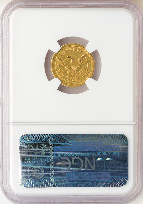 1846-O $2.50 Liberty NGC AU58 CAC 1846-O $2.50 Liberty NGC AU58 CAC