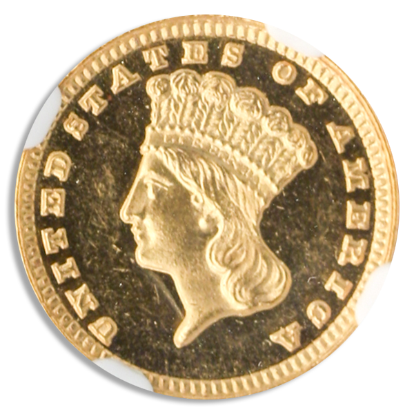 1885 Type III Gold $1 NGC PR65 CAC *