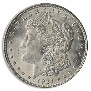 1921 $1 Morgan Dollar BU