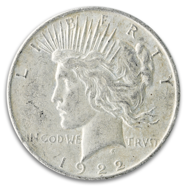 Circulated American Silver Peace Dollar (Dates/Types Vary)