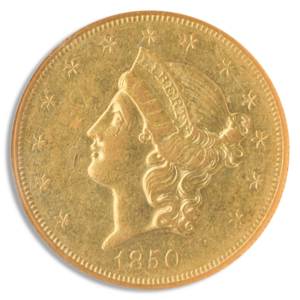 1850-O $20 Liberty NGC AU53