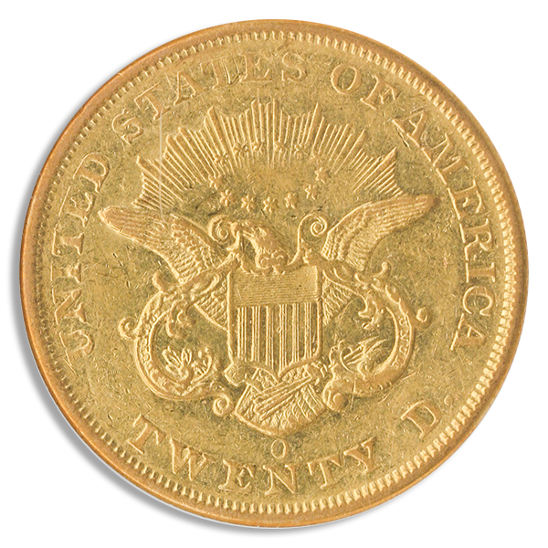 1850-O $20 Liberty NGC AU53