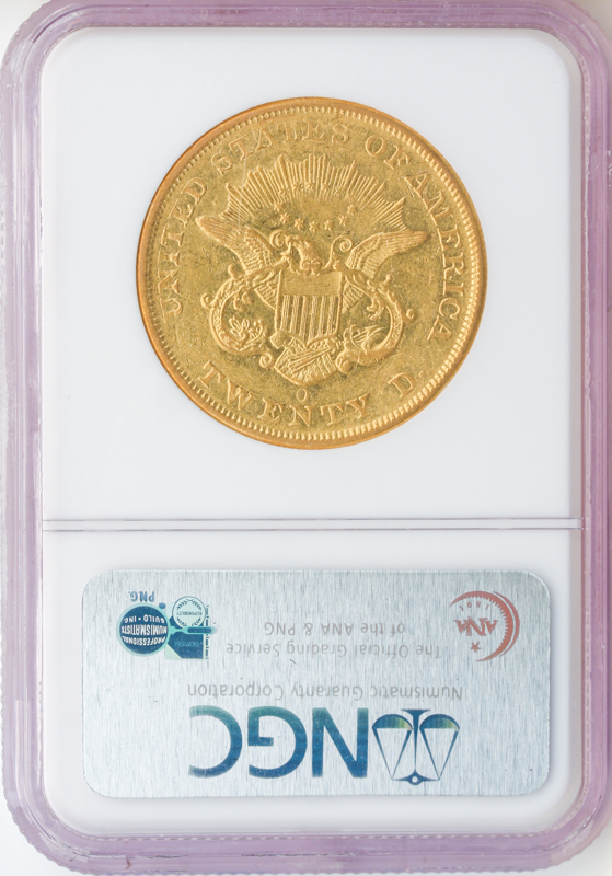 1850-O $20 Liberty NGC AU53