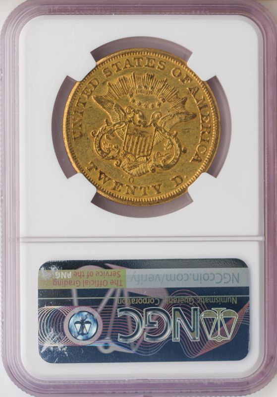 1852-O $20 Liberty NGC AU58 1852-O $20 Liberty NGC AU58