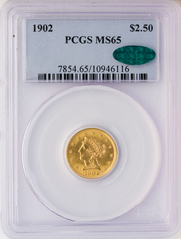1902 $2.50 Liberty PCGS MS65 CAC