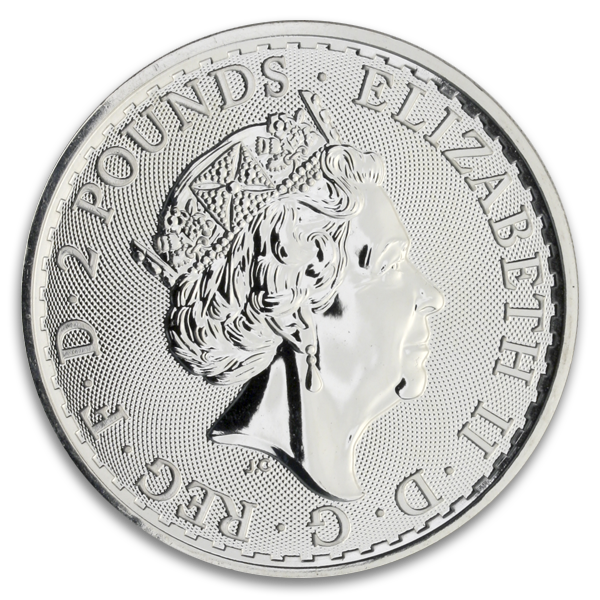 Any Date 1 oz British Silver Britannia Coin (BU, Dates Vary)