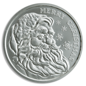 1 oz Silver Santa Round (BU, Types Vary)