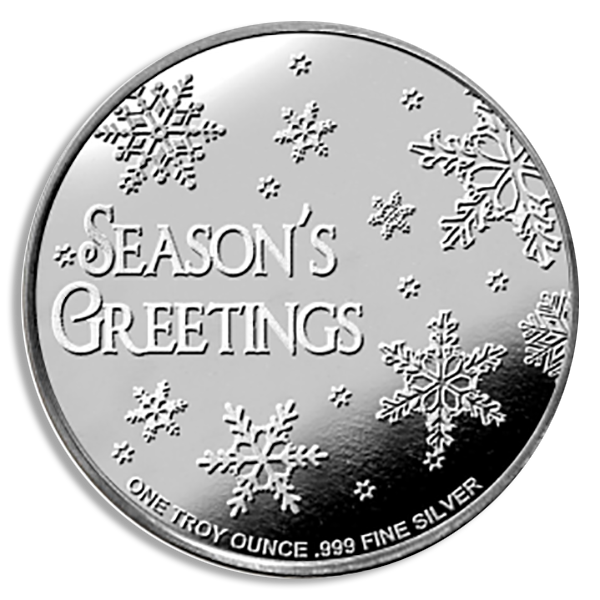 1 oz Silver Snowman Round (BU)