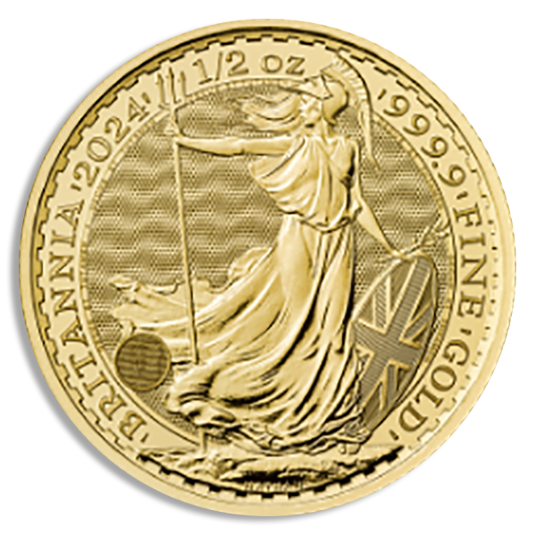 2024 1/2 oz British Gold Britannia (BU)