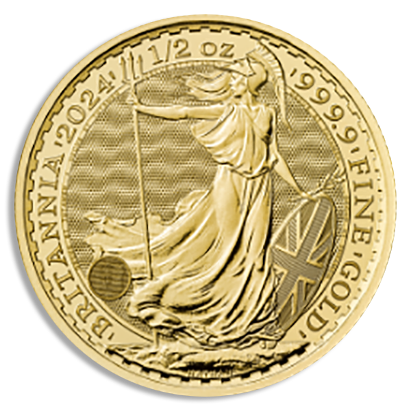 2024 1/2 oz British Gold Britannia (BU) 2024 1/2 oz British Gold Britannia (BU)