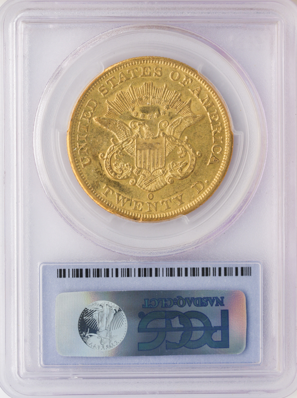1851-O $20 Liberty Gold Coin PCGS About Uncirculated 55(AU55) CAC 1851-O $20 Liberty Gold Coin PCGS About Uncirculated 55(AU55) CAC