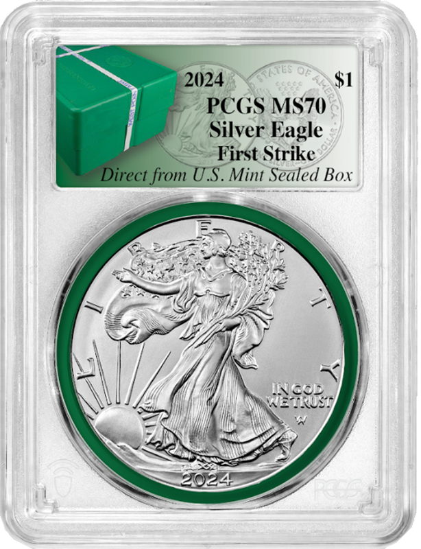 2024 1 oz Silver American Eagle PCGS MS70 - From Mint Sealed Box