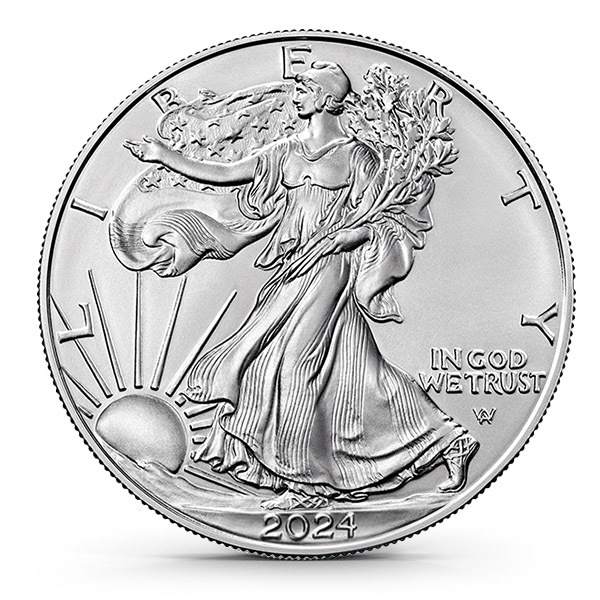 2024 1 oz Silver American Eagle CAC Graded MS70 - First Delivery