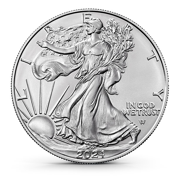 2024 1 oz Silver American Eagle CAC Graded MS70 - First Delivery 2024 1 oz Silver American Eagle CAC Graded MS70 - First Delivery