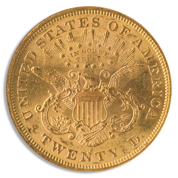 1875-S $20 Liberty NGC MS60