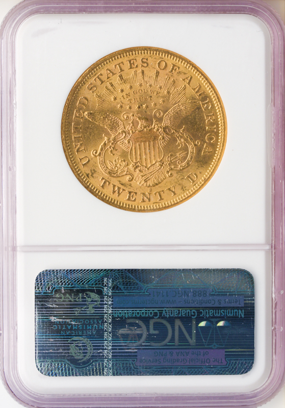1875-S $20 Liberty NGC MS60