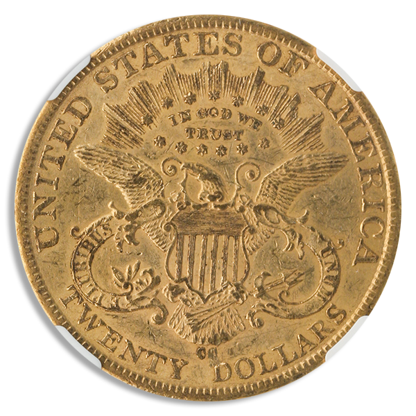 1884-CC $20 Liberty NGC AU55 CAC