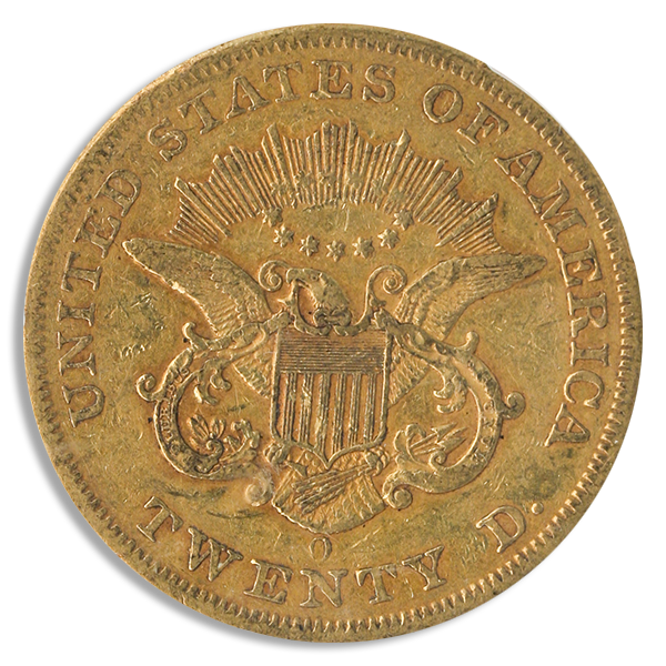 1853-O $20 Liberty PCGS XF40 CAC