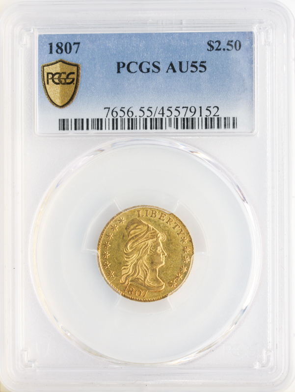 1807 $2.50 Draped Bust PCGS AU55