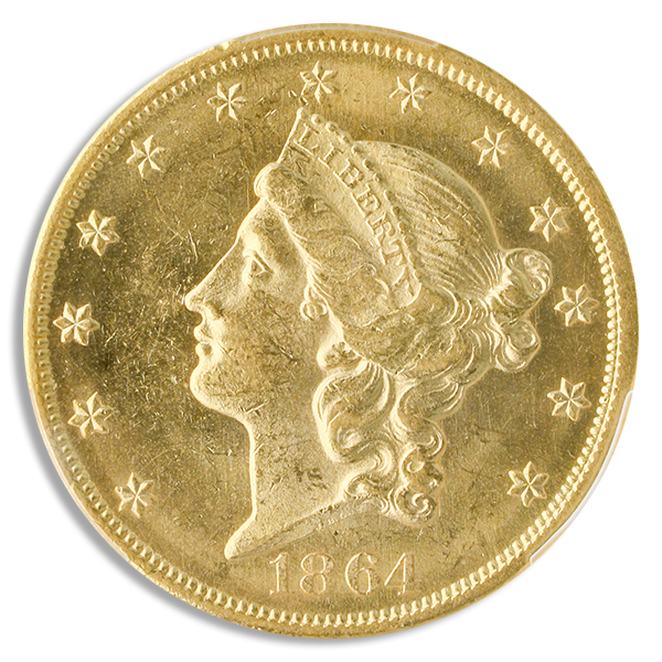 1864 $20 Liberty S.S. Republic PCGS MS61 CAC 1864 $20 Liberty S.S. Republic PCGS MS61 CAC